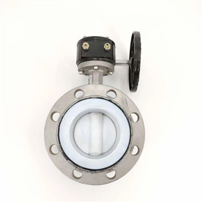 터빈 플랜지 스테인리스 스틸 PTFE 버터 플라이 밸브